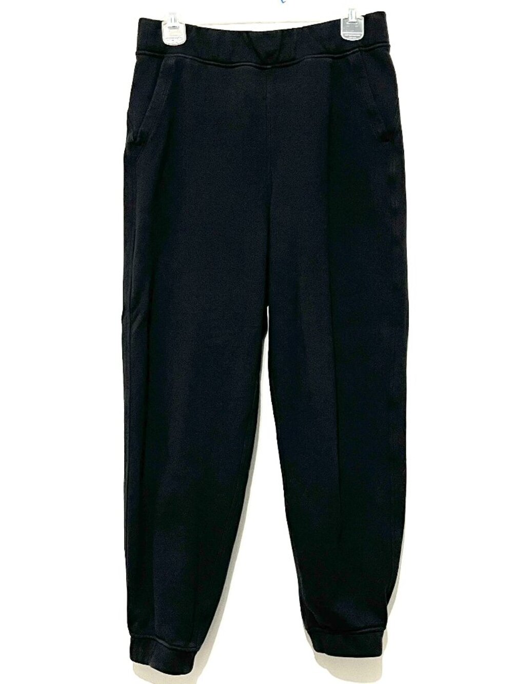 Lululemon Womens Relaxed High Rise Jogger 6 Black Cropped French Terry Cotton